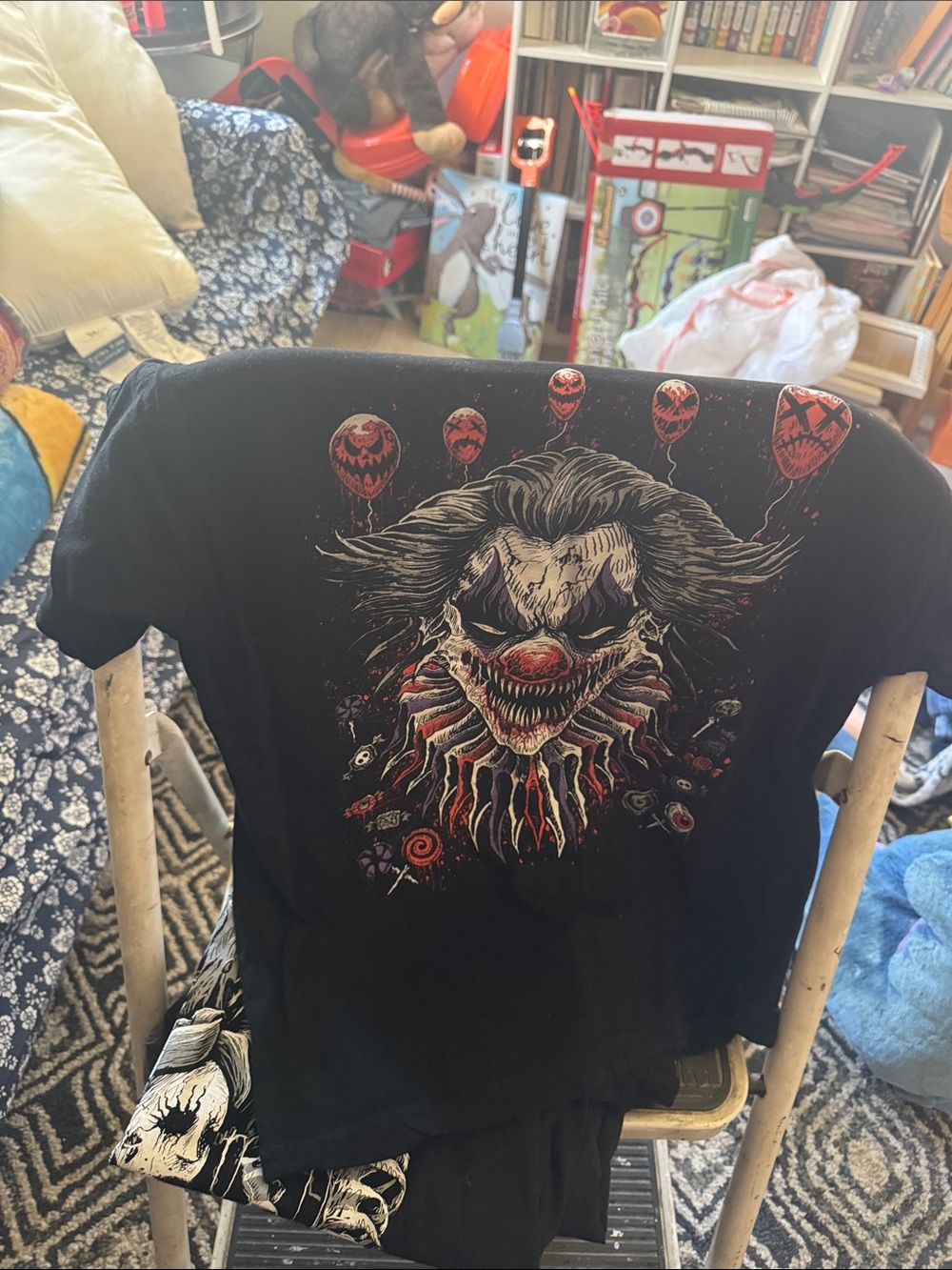 Kids Black Graphic Clown Short Sleeve Tee